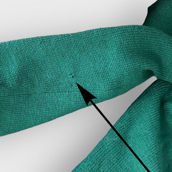 Banana Republic Merino Wool Cardigan Sweater Small Green Button Front Art Deco - Picture 3 of 7